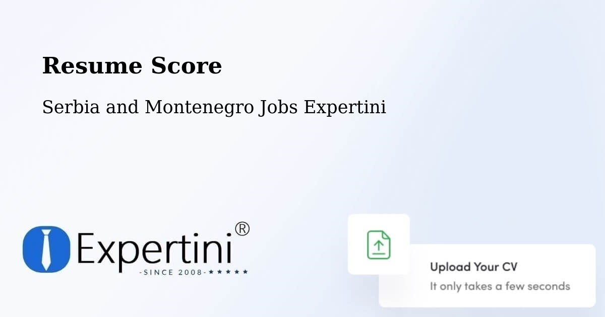 Resume Score & Job Description Match Tool – Claresholm - Serbia and Montenegro Jobs Expertini